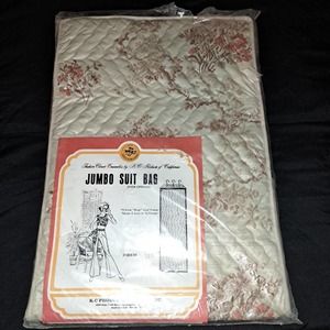 NIB - VINTAGE Beautiful Retro Jumbo Suit-Clothes Bag Padded